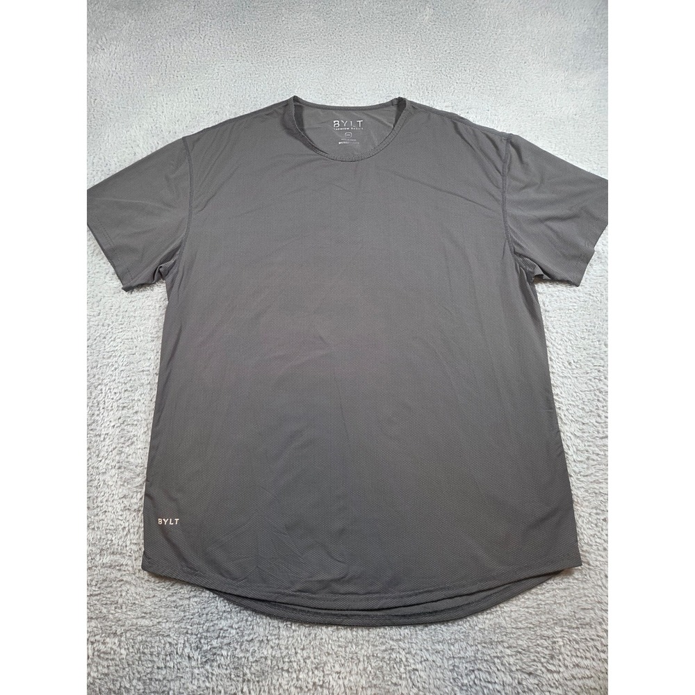 BYLT Premium Basics T-Shirt XXL Grey Mens Short Sleeve Activewear Performance